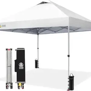 CROWN SHADES 10x10 Pop Up Canopy, Patented Center Lok One Push Tent Canopy