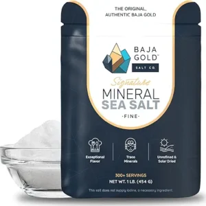 Baja Gold Signature Mineral Sea Salt - Recommended by Gary Brecka - Authentic Fine Grind Salt for Cooking & Baking