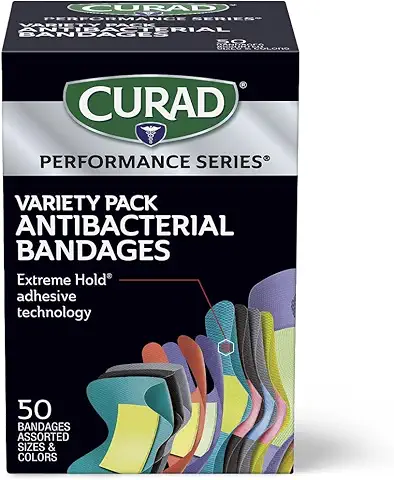 Vendas antibacterianas CURAD Performance Series IRONMAN, tecnología adhesiva de sujeción extrema
