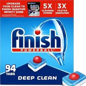 Finish Powerball Dishwasher Pods, Dishwasher Tablets Plastic Free, Fresh Scent