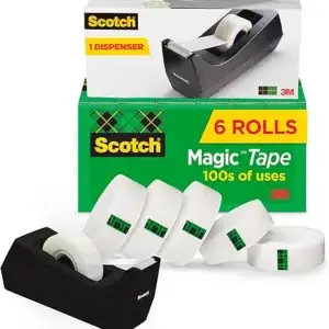 Scotch Magic Tape Desktop Dispenser, 6 Rolls of 3/4" x 1000" Each Plus 1 Desktop Tape Dispenser