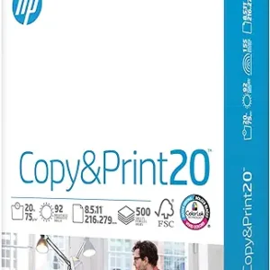 HP Printer Paper | 8.5 x 11 Paper | Copy &Print 20 lb | 1 Ream Case - 500 Sheets|