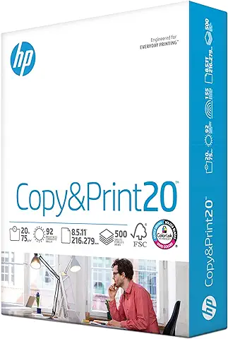 HP Printer Paper | 8.5 x 11 Paper | Copy &Print 20 lb | 1 Ream Case - 500 Sheets|
