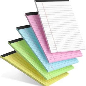 5pcs Small Note Pads 5x8 Notebook College Ruled Legal Pads Color