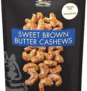 Squirrel Brand Sweet Brown Butter Cashews, 3.5 oz Resealable Bag