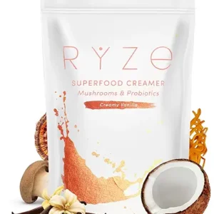 RYZE SUPERFOODS Probiotic Coffee Creamer with 6 Organic Adaptogenic Mushrooms & Probiotics for Energy