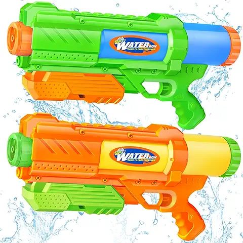 Super Water Gun for Kids Adults: 2 Pack Super Water Gun Soaker 1200cc Squirt Blasters with Impressive Range