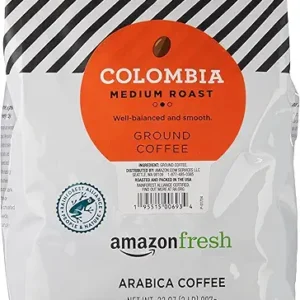 Amazon Fresh, Colombia Ground Coffee, Medium Roast, 32 Oz