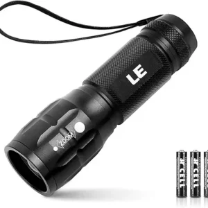 Lighting EVER LED Flashlights High Lumens, Small Flashlight, Waterproof, Adjustable Focus Flash Light for Outdoor, Emergency