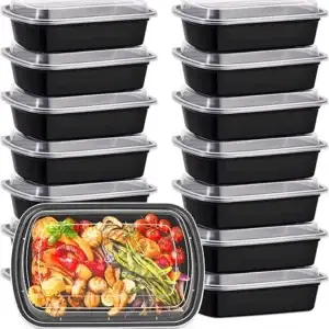 38oz Meal Prep Containers, Extra Large &Thick Food Storage Containers with Lids, Reusable Plastic