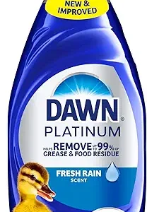 Dawn Platinum Dish Soap Fresh Rain Scent Liquid Dishwashing Detergent