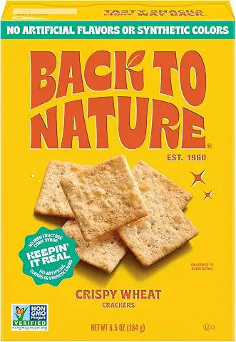 Back To Nature, Crackers Wheat Crispy, 6.5 Ounce