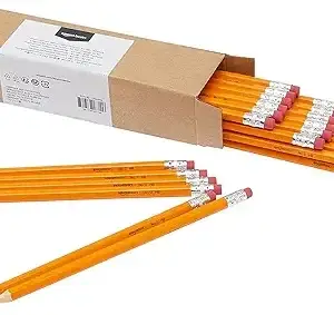 Amazon Basics Wood-Cased #2 HB School Pencils with Erasers