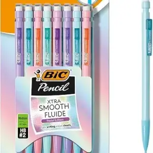 BIC Xtra-Smooth Pastel Mechanical Pencils with Erasers, Medium Point (0.7mm), 24-Count Pack