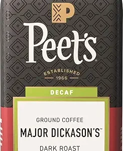 Peet's Coffee, Dark Roast Ground Coffee, Decaffeinated Arabica Coffee