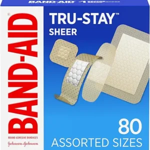 Band-Aid Brand Tru-Stay Sheer Strips Adhesive Sterile Bandages for First Aid & Wound Protection