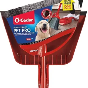 O-Cedar Pet Pro Broom with Step-On Dustpan | Remove 99% with One Sweep