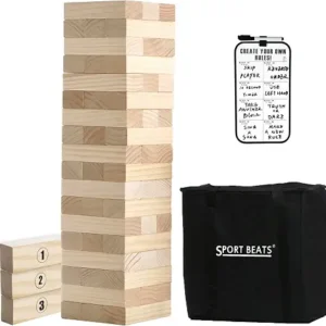 Outdoor Games Large Wooden Tower Stacking Game