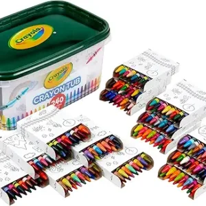 Crayola Crayon Tub (240ct), Bulk Crayons for Kids, Spring Craft Supplies