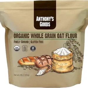 Anthony's Organic Whole Grain Oat Flour, 4 lb, Gluten Free