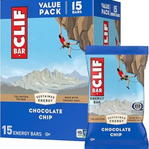 CLIF BAR - Energy Protein Bars - Chocolate Chip - Made with Organic Oats