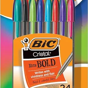 BIC Cristal Xtra Bold Ballpoint Pens, Bold Point (1.6 mm), School Supplies