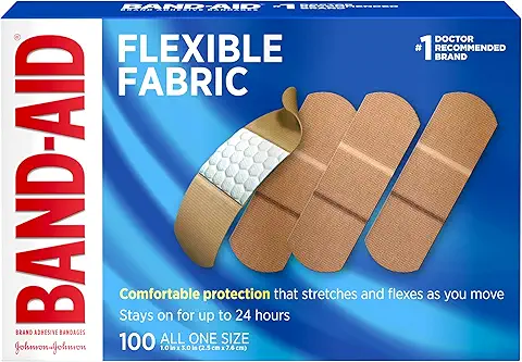 BAND-AID Brand Flexible Fabric Adhesive Bandages, Comfortable Sterile Wound Care