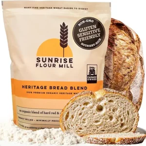 Sunrise Flour Mill Heritage Organic Bread Flour Blend - 5 lbs | Organic Unbleached Bread Flour