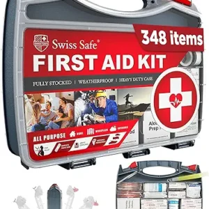 Swiss Safe 2-in-1 First Aid Kit for Car, Travel & Home, Businesses