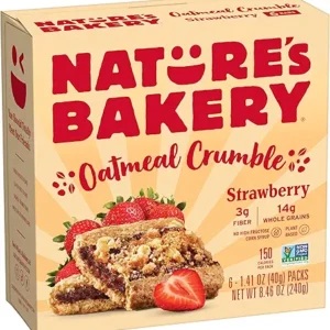 Nature’s Bakery Oatmeal Crumble Bars, Strawberry, Real Fruit, Vegan