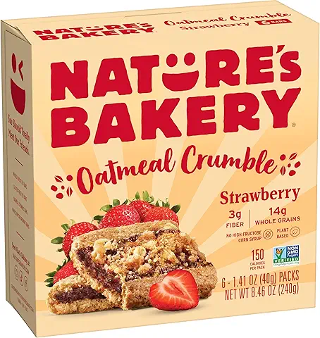 Nature’s Bakery Oatmeal Crumble Bars, Strawberry, Real Fruit, Vegan