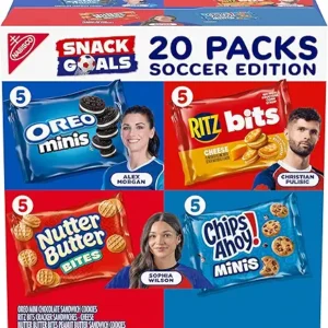 Nabisco Snacks Variety Pack, OREO Minis, Nutter Butter Bites, CHIPS AHOY! Minis Cookies, and RITZ Bits Cheese Sandwich Crackers