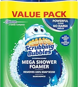 Scrubbing Bubbles Mega Bathroom and Shower Foamer Aerosol, Rainshower Scent