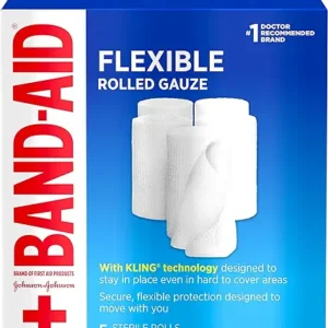 Band-Aid Brand of First Aid Products Flexible Rolled Gauze Dressing for Minor Wound Care