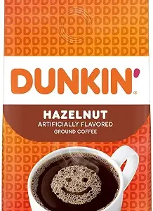 Dunkin' Donuts® Ground Coffee, Hazelnut, 12 Oz Per Bag