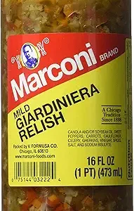 Marconi Mild Giardiniera Relish, 16 Ounce