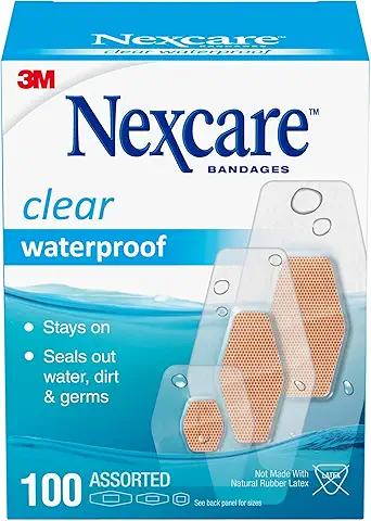 Nexcare Waterproof Clear Bandages, Covers and Protects