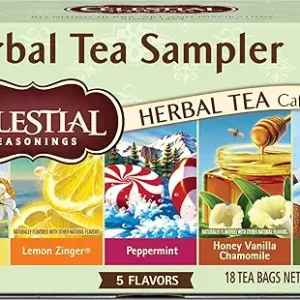 Celestial Seasonings Herbal Tea Sampler Variety Pack, Caffeine Free