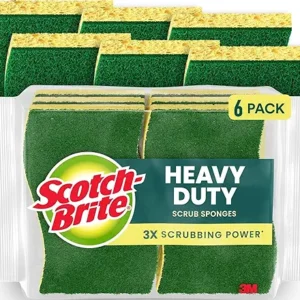 Scotch-Brite Heavy Duty Scrub Sponge, 6 Kitchen Sponges Designed for Tough Messes in the Kitchen that Last 3X Longer*