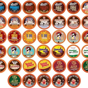 Two Rivers Coffee Hot Chocolate Pods Single Serve Cocoa Variety Sampler Pack