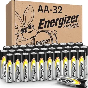 Energizer AA Batteries Alkaline Power, 32 Count Alkaline Double A Battery Pack