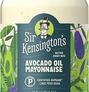 Sir Kensington's Mayonnaise Avocado Oil Mayo Keto Diet & Paleo Diet Certified Gluten Free & Non-GMO Project Verified Condiment 12 oz