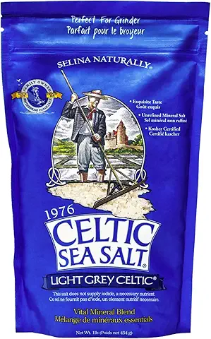 Celtic Sea Salt Light Grey Coarse – Unrefined Mineral Salt, 70+ Trace Minerals, Sustainably Harvested, GMP Certified